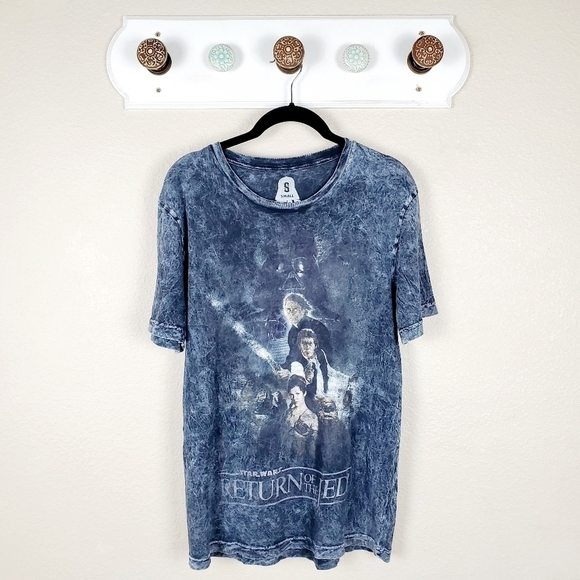 STAR WARS Return of the Jedi Gray Burnout Shirt SALE - Picture 1 of 8